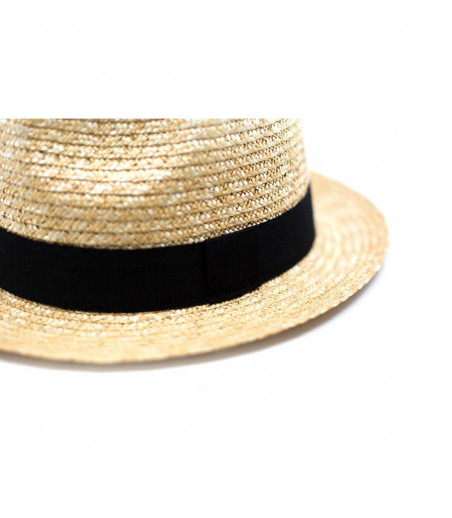 trilby paja cinta negro trilby paja cinta negro